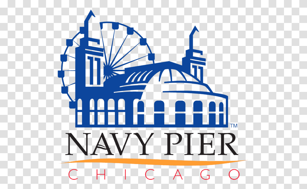 Navy Pier Chicago Logo, Metropolis, City, Urban, Building Transparent Png