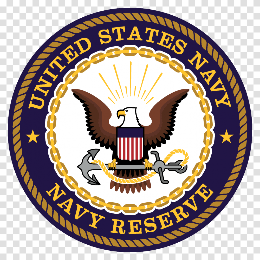 Navy Reserve Seal Color, Emblem, Logo, Label Transparent Png