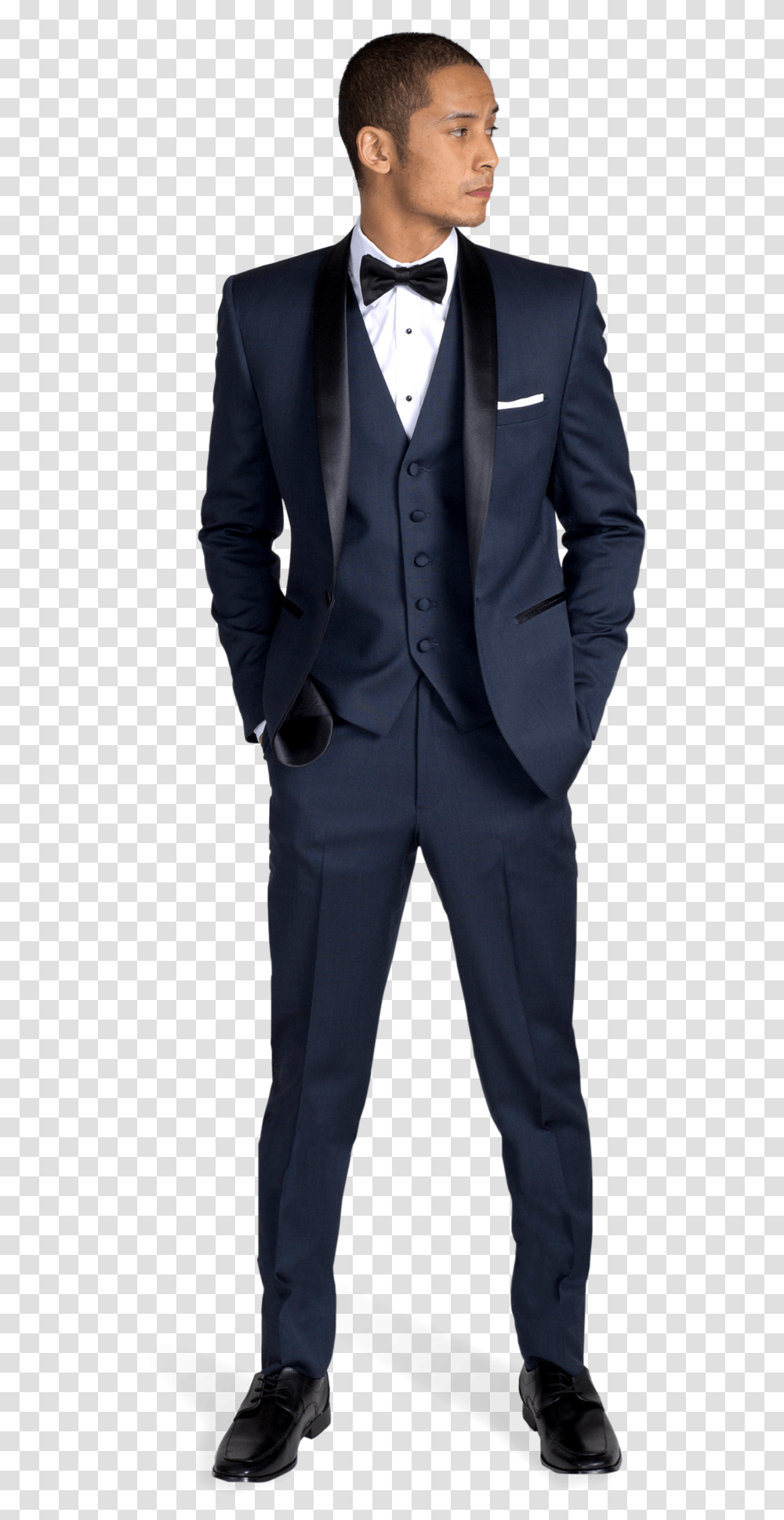 Navy Shawl Lapel Tuxedo, Suit, Overcoat, Apparel Transparent Png