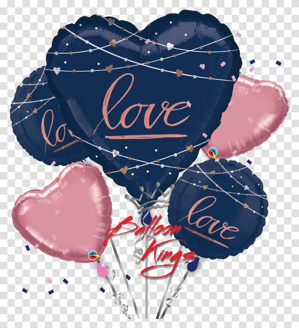 Navy Wedding Bouquet, Balloon, Heart Transparent Png