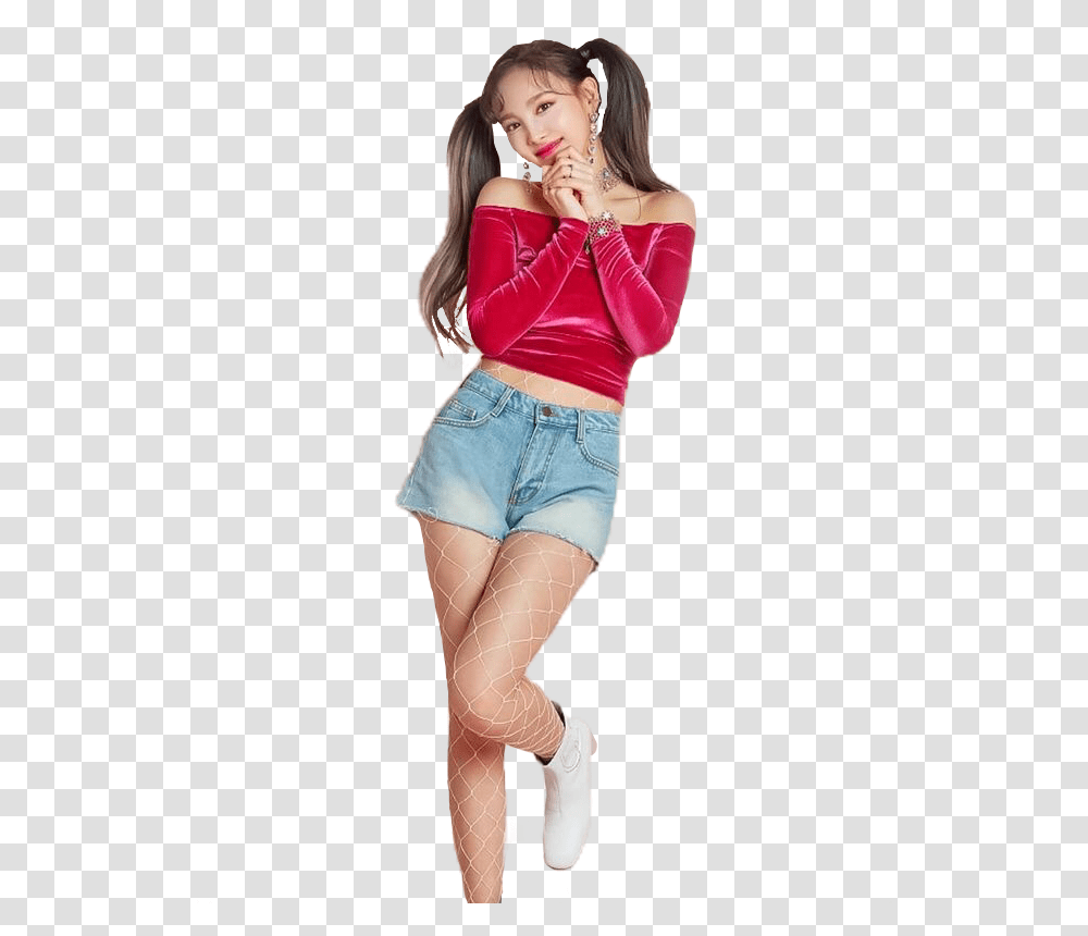 Nayeon Twice What Is Love Full Body, Clothing, Person, Shorts, Sleeve Transparent Png