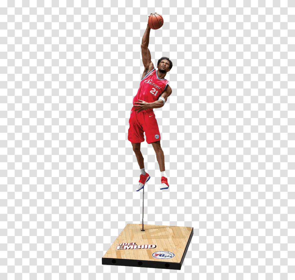 Nba Basketball Figurine Joel Embiid, Shorts, Clothing, Person, People Transparent Png
