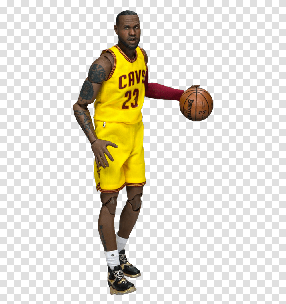 Nba Basketball Lebron James 19th Scale Enterbay Action Lebron James Standing, Person, Human, People, Team Sport Transparent Png