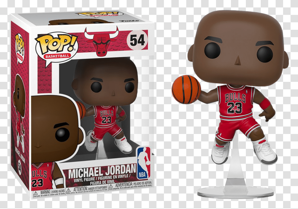 Nba Basketball Michael Jordan Chicago Bulls Pop Vinyl Funko Pop Michael Jordan, Person, Human, Text, Toy Transparent Png