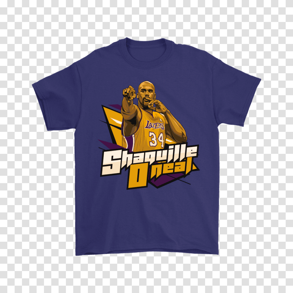 Nba Basketball Shaquille Oneal Shirt Shirts, Apparel, T-Shirt, Person Transparent Png