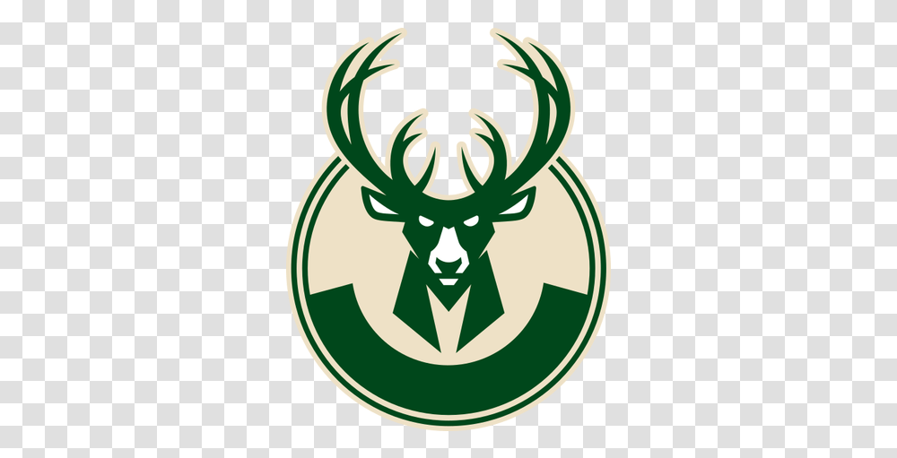Nba Basketball Team Logos Vector Milwaukee Bucks Logo, Symbol, Trademark, Emblem, Horseshoe Transparent Png