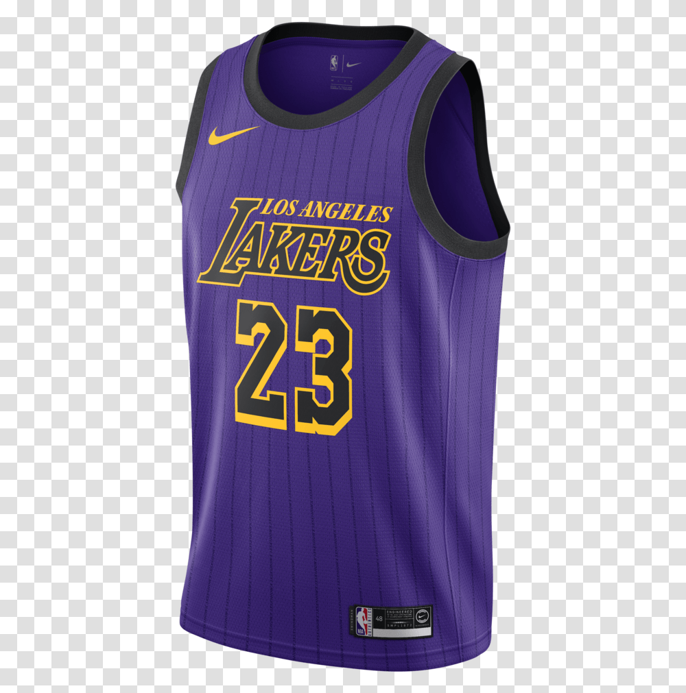 Nba City Edition Gear Uniswag Logos And Uniforms Of The Los Angeles Lakers, Clothing, Apparel, Shirt, Jersey Transparent Png