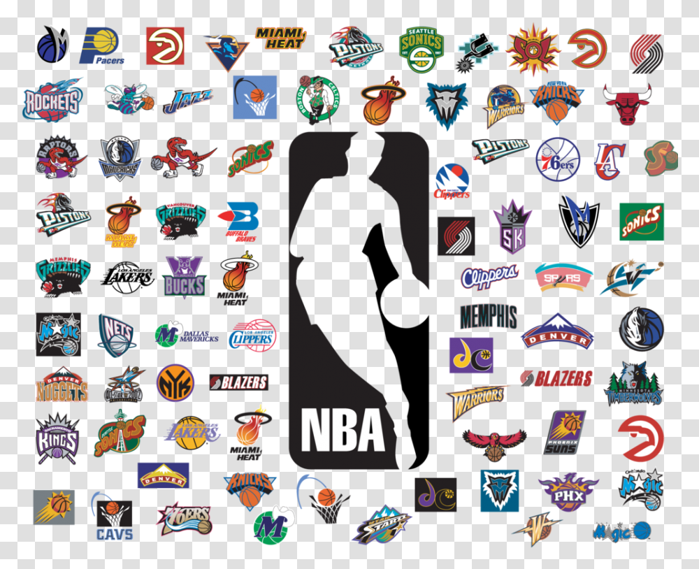 Nba Logo Bundle Svg Basketball Jpg Basketball Teams Usa Logos, Person, Graphics, Art, Text Transparent Png