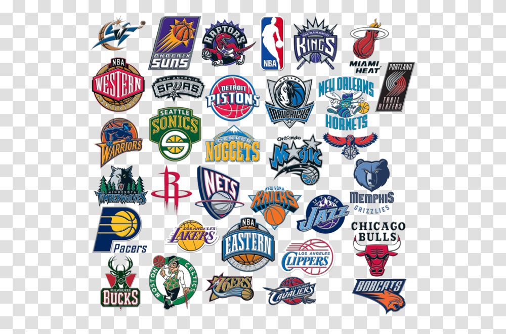 Nba Logos All Nba Logos, Symbol, Emblem, Badge, Label Transparent Png