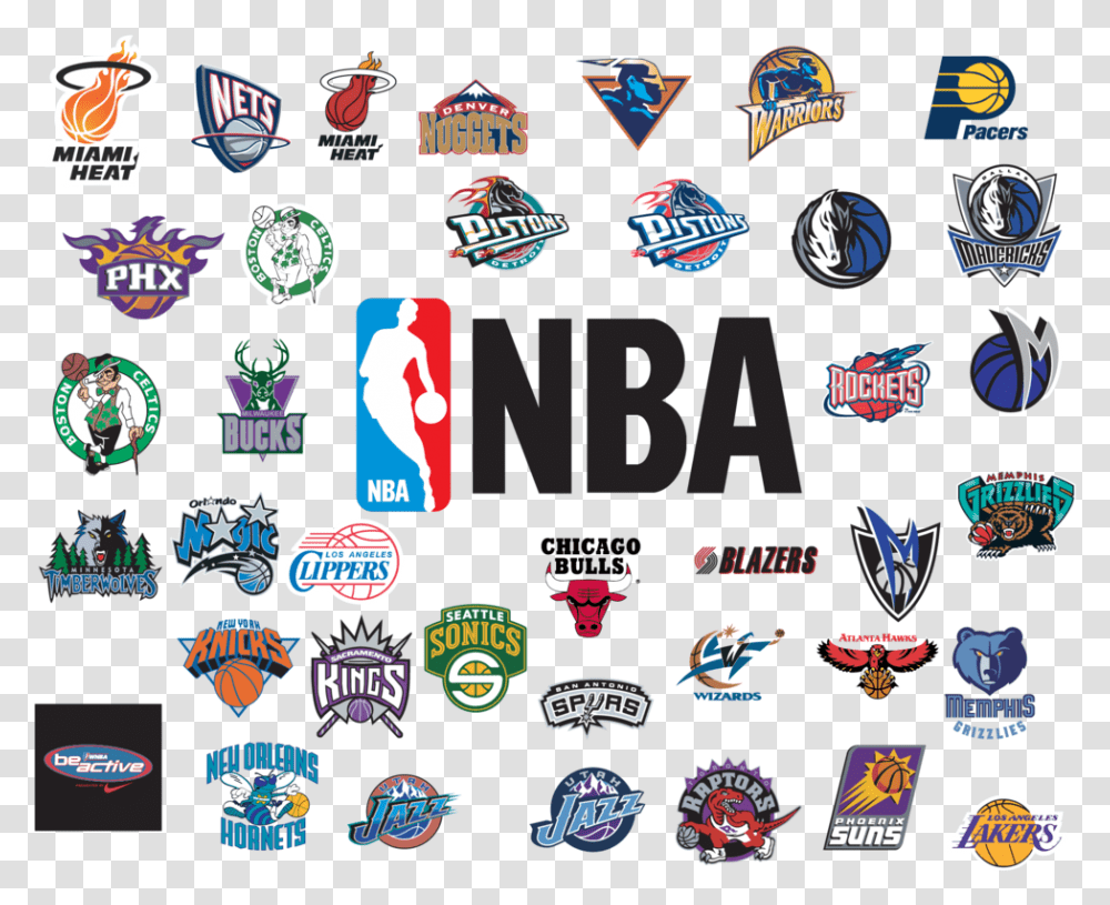 Nba Svg Basketball Nba Team Logo Vector, Symbol, Trademark, Badge, Emblem Transparent Png