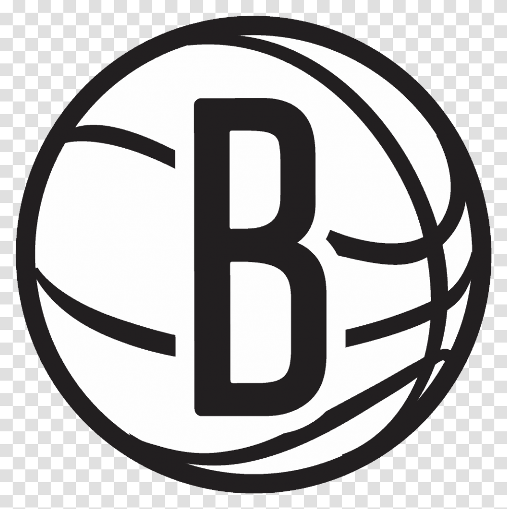 Nba Team Logos Panosundaki Pin Brooklyn Nets Logo Vector, Text, Number, Symbol, Sphere Transparent Png