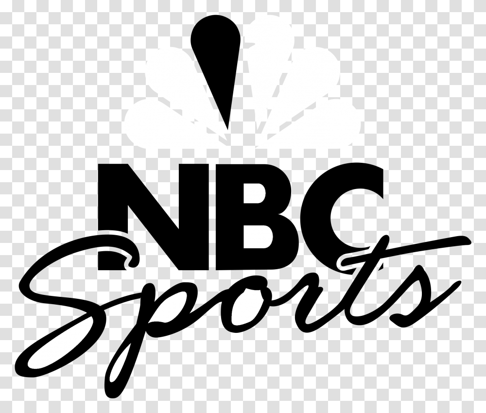 Nbc Sports Logo Sports Logo Black And White, Stencil, Symbol, Silhouette, Trademark Transparent Png