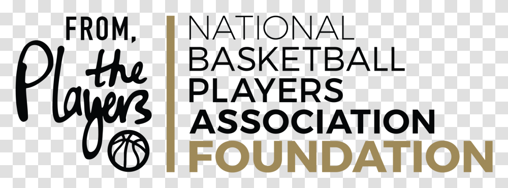 Nbpa Foundation From The Players Logo Lockup Black Conservation International New, Alphabet, Label, Word Transparent Png