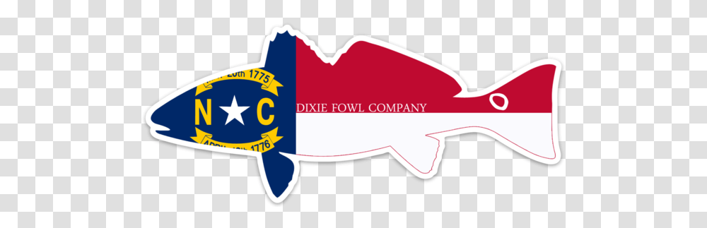 Nc Redfish Dixie Fowl Co Decal 7 X 325 Fish N 7 Logo, Label, Text, Symbol, Mailbox Transparent Png