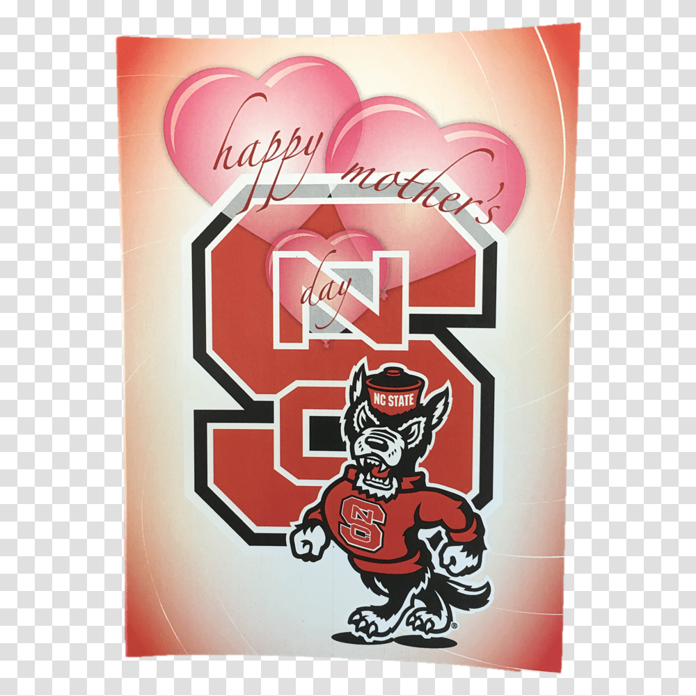 Nc State Wolfpack Pink Hearts Happy North Carolina State University Logo, Poster, Advertisement, Label, Text Transparent Png