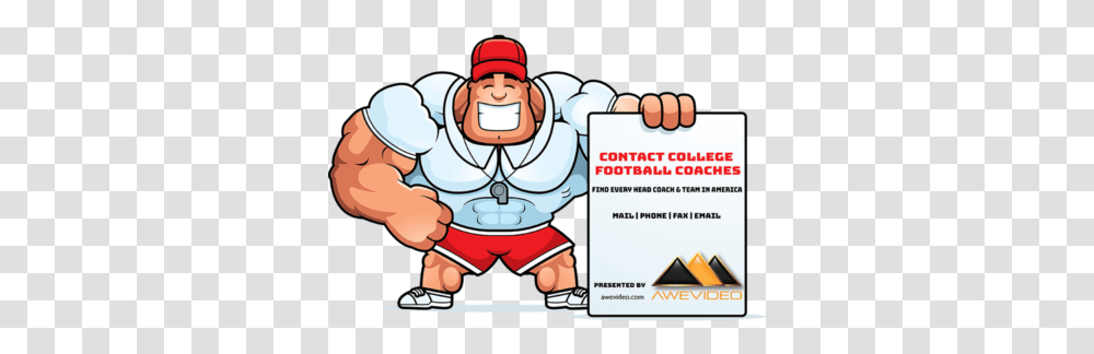 Ncaa I A Independent Schools Football Coach Contacts - Awe Cartoon Muscular Guy, Text, Driving License, Document, Person Transparent Png