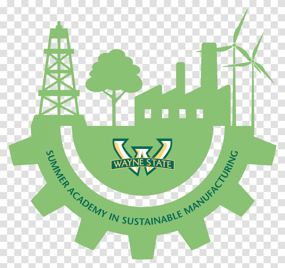 Ncaa Wayne State University Warriors Green Manufacturing, Machine, Symbol, Logo, Trademark Transparent Png