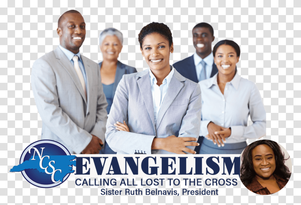 Ncsc Evangelism Banner Business Team African American, Tie, Person, Advertisement, Poster Transparent Png
