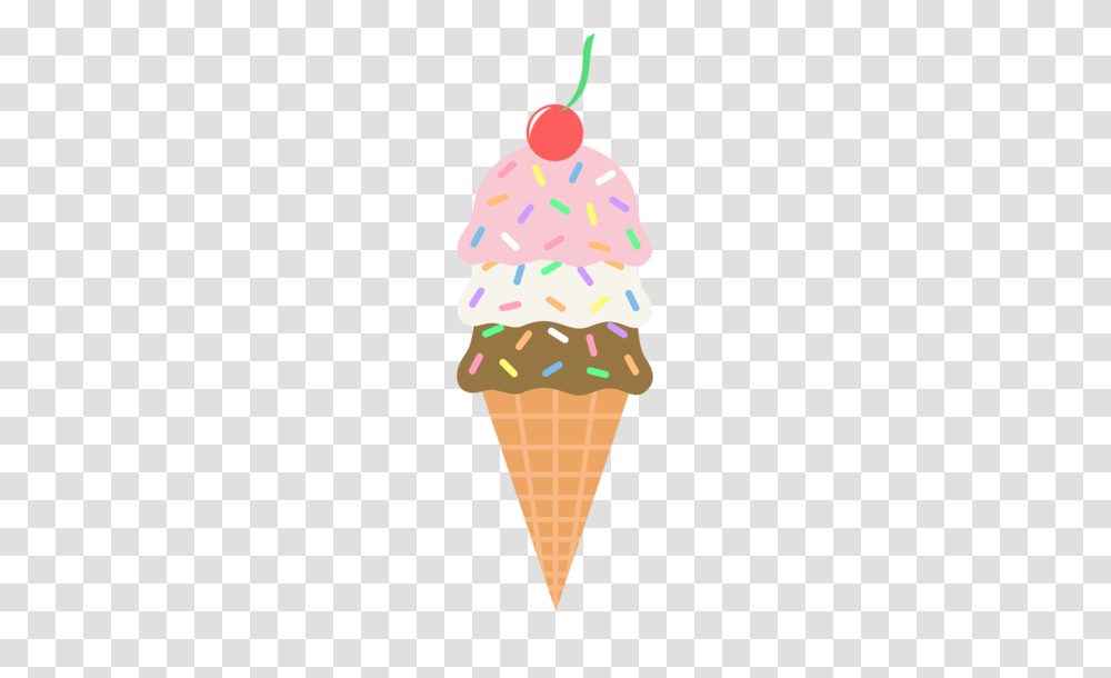 Neapolitan Ice Cream Cone With Sprinkles, Dessert, Food, Creme, Sweets Transparent Png