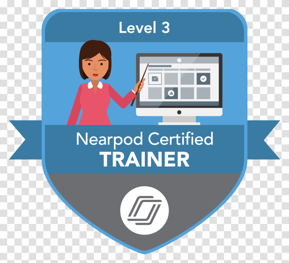 Nearpod Certified Educator Badge, Label, Person, Human Transparent Png