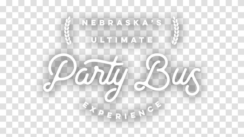 Nebraska S Ultimate Party Bus Experience Calligraphy, Label, Alphabet, Paper Transparent Png