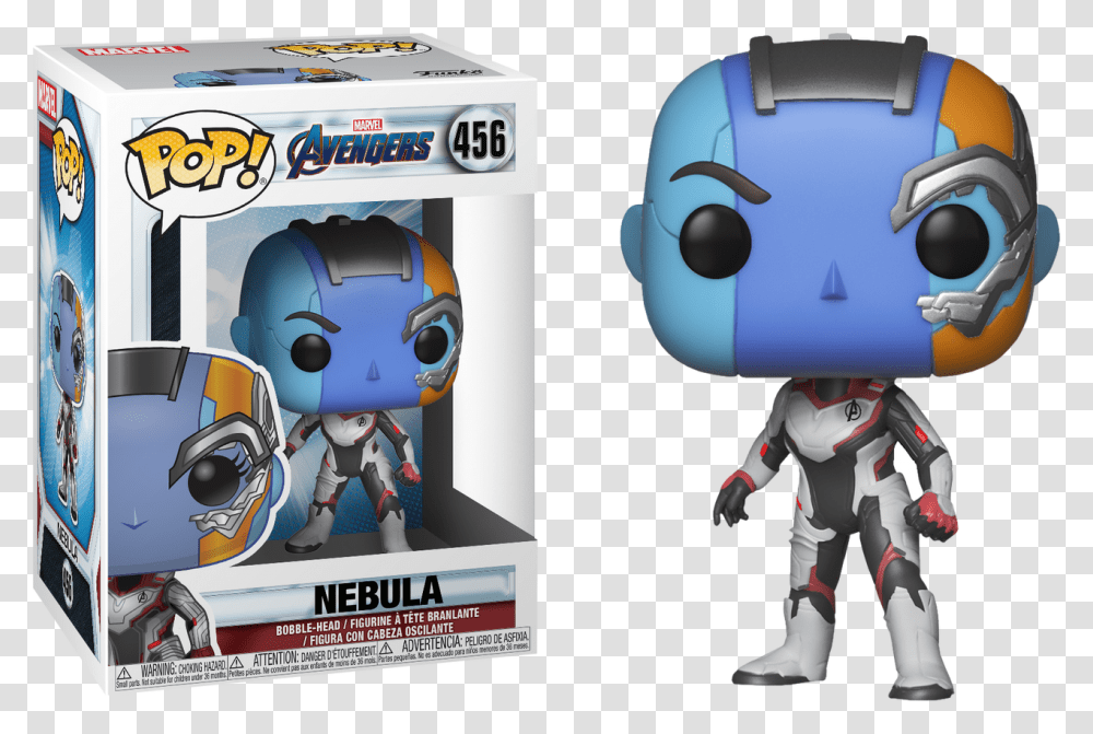 Nebula In Team Suit Pop Vinyl Figure Funko Pop Avengers Endgame Nebula, Robot, Toy, Person, Human Transparent Png