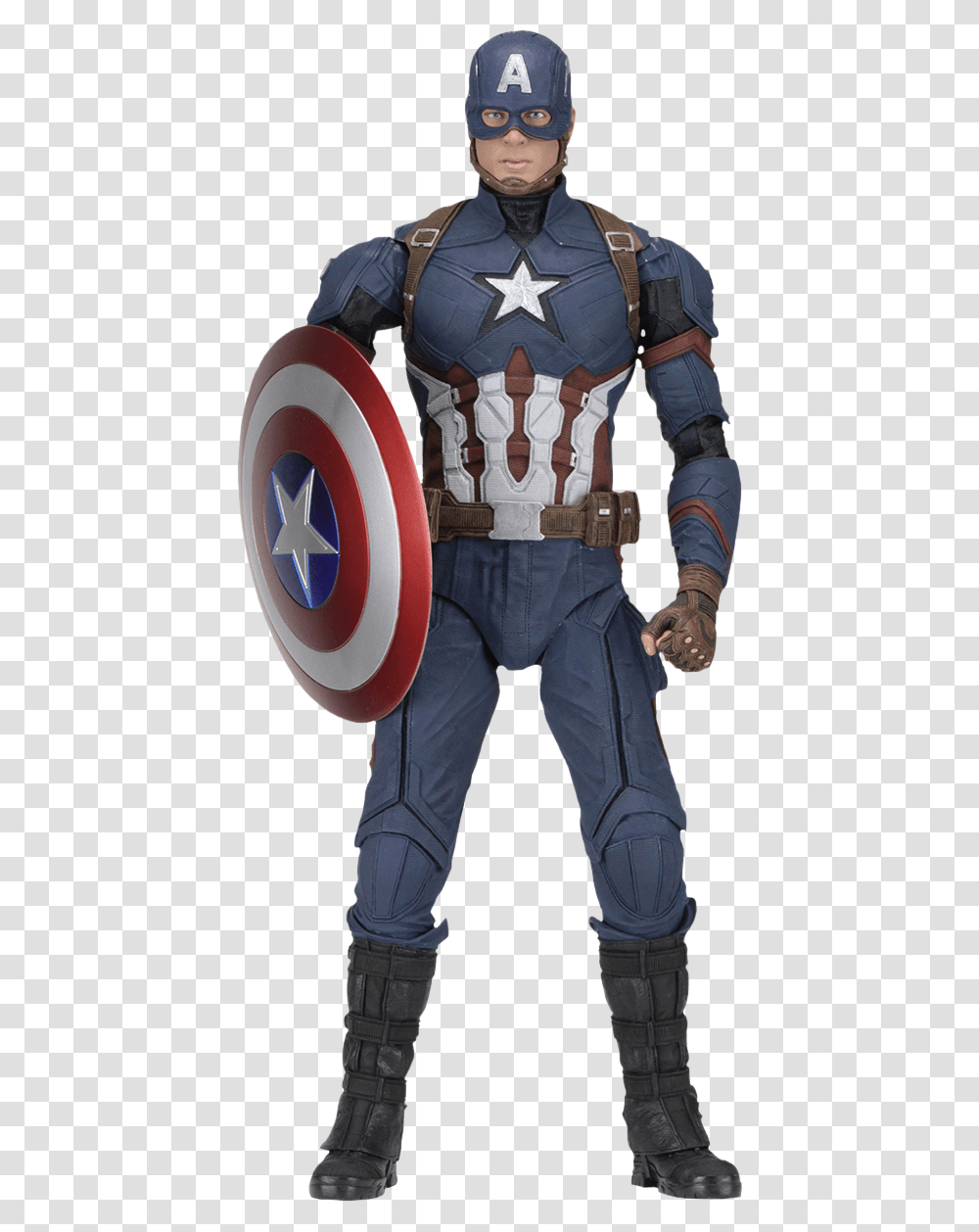 Neca Captain America Civil War Captain America Civil War Figure, Armor, Person, Human, Helmet Transparent Png