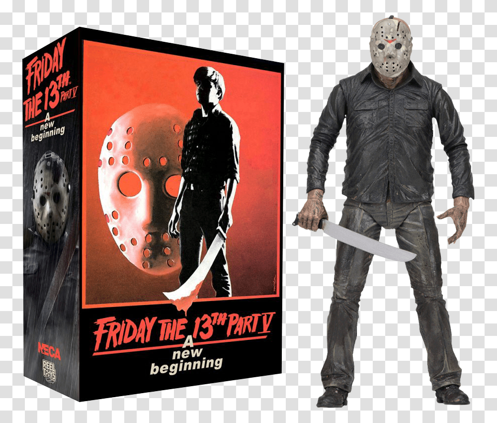 Neca Friday The 13th Part 5 Ultimate Jason Figure, Person, Poster, Advertisement, Ninja Transparent Png