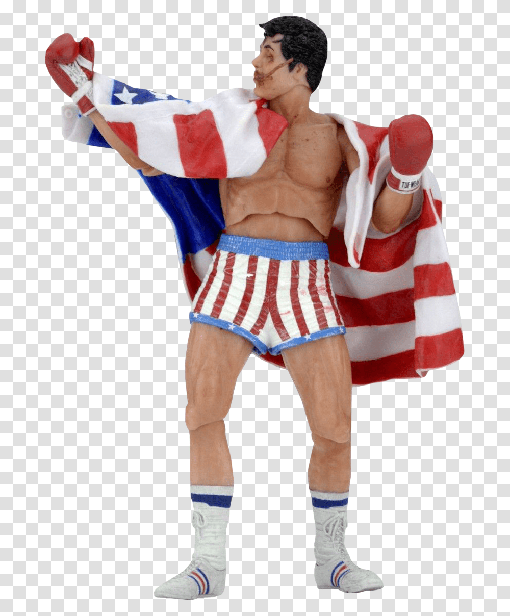 Neca Rocky 40th Anniversary, Costume, Person, Sport, Flag Transparent Png