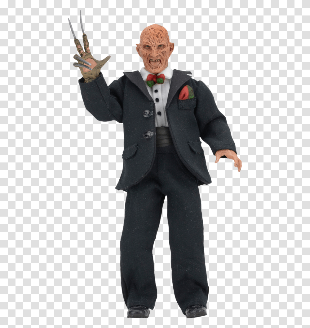 Neca Tuxedo Freddy, Suit, Overcoat, Person Transparent Png