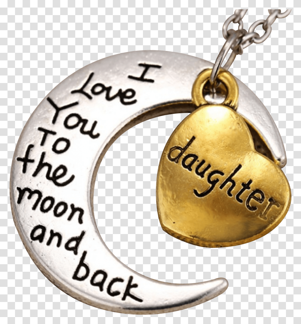 Necklace Clipart Army Daughter I Love You To The Moon, Pendant, Jewelry, Accessories Transparent Png