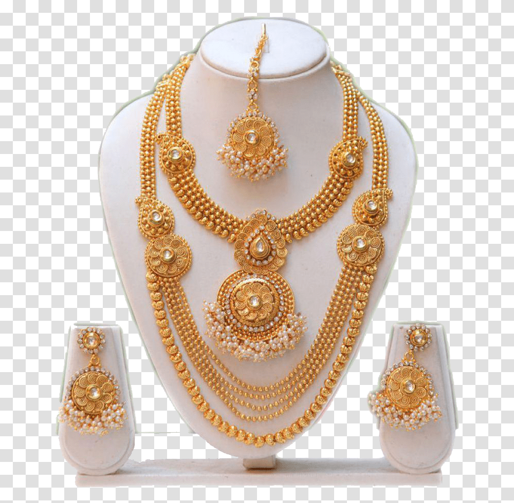 Necklace Clipart Necklace With Haram Sets, Jewelry, Accessories, Accessory, Gold Transparent Png