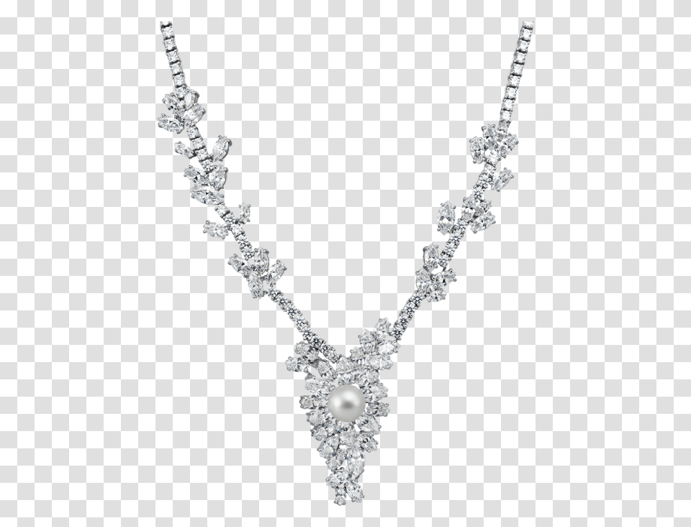 Necklace Diamond And Pearl Necklace, Jewelry, Accessories, Accessory, Gemstone Transparent Png