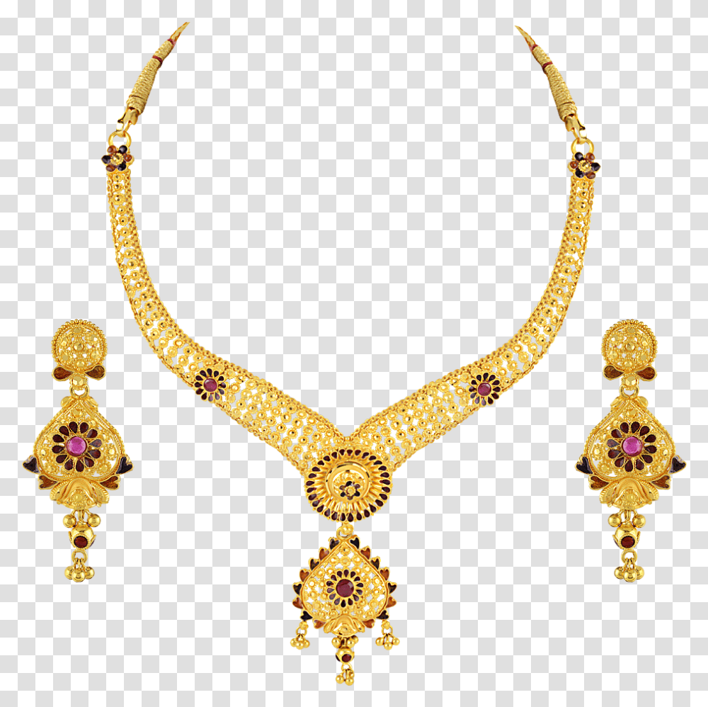Necklace Earring Gold Jewellery Image With Jewelry Image Hd, Accessories, Accessory, Diamond, Gemstone Transparent Png