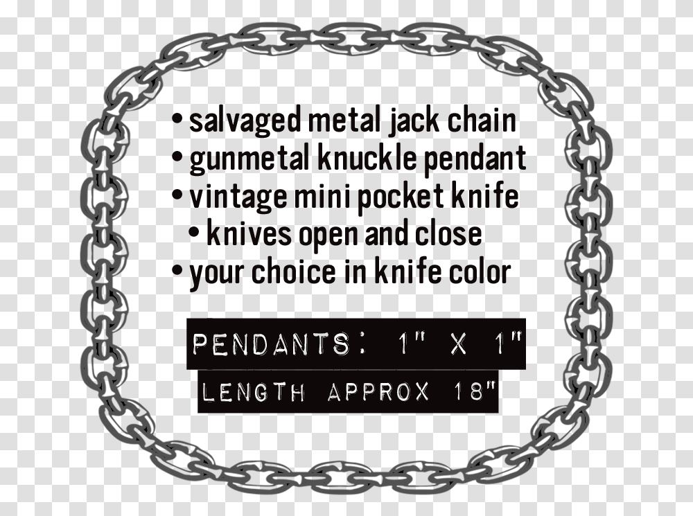 Necklace Made With Salvaged Industrial Jack Chain Featuring Just For The Record 2010, Hip, Path Transparent Png