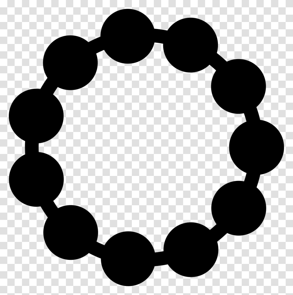 Necklace Of Black Pearls Of Short Circular Shape Icon Free, Sphere, Lamp, Crowd, Stencil Transparent Png