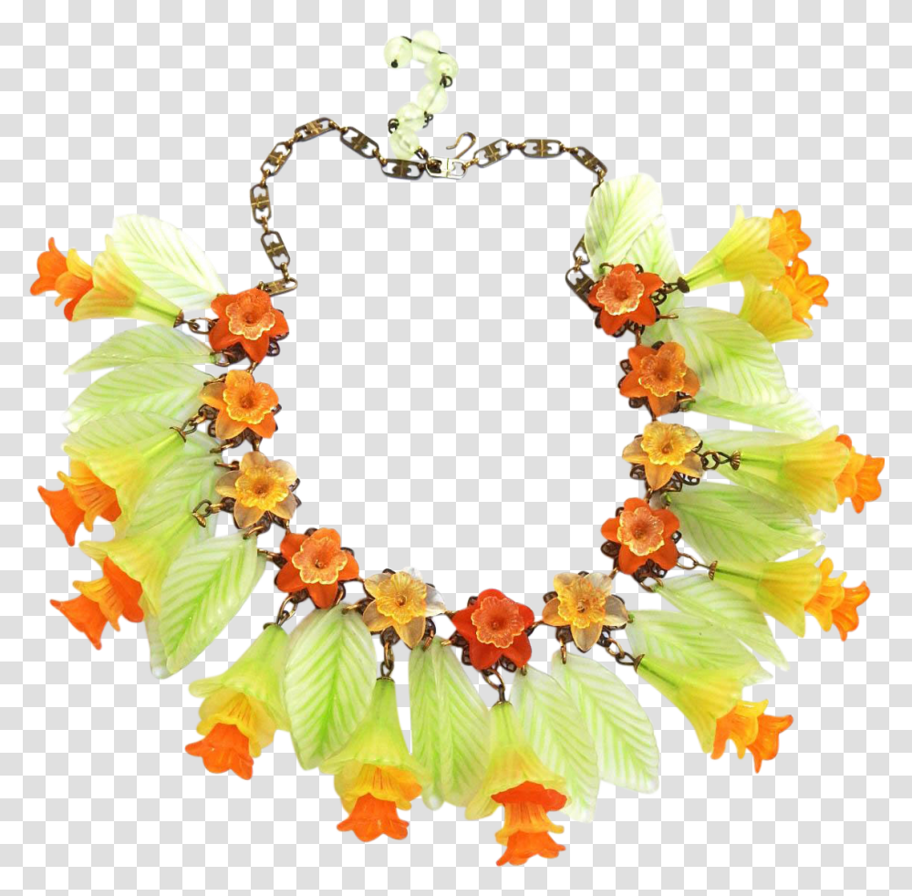 Necklace, Plant, Flower, Blossom, Ornament Transparent Png