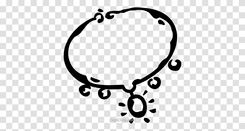 Necklace Royalty Free Vector Clip Art Illustration, Stencil, Silhouette, Rattle Transparent Png