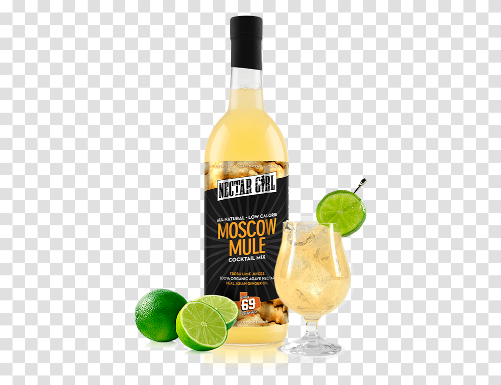 Nectar Girl Moscow Mule Cocktail Mix Lime, Citrus Fruit, Plant, Food, Alcohol Transparent Png