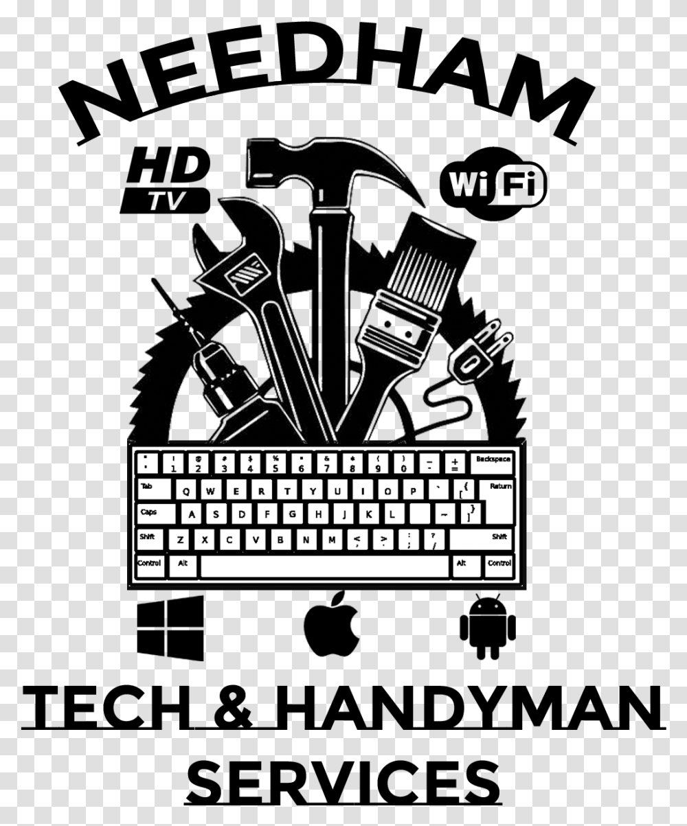 Needham Tech Amp Handyman Services Repairs And Maintenance Logo, Word, Leisure Activities, Alphabet Transparent Png
