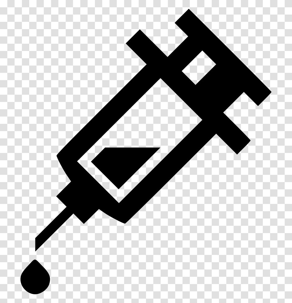 Needle Needle Icon White, Cross, Injection, Stencil Transparent Png