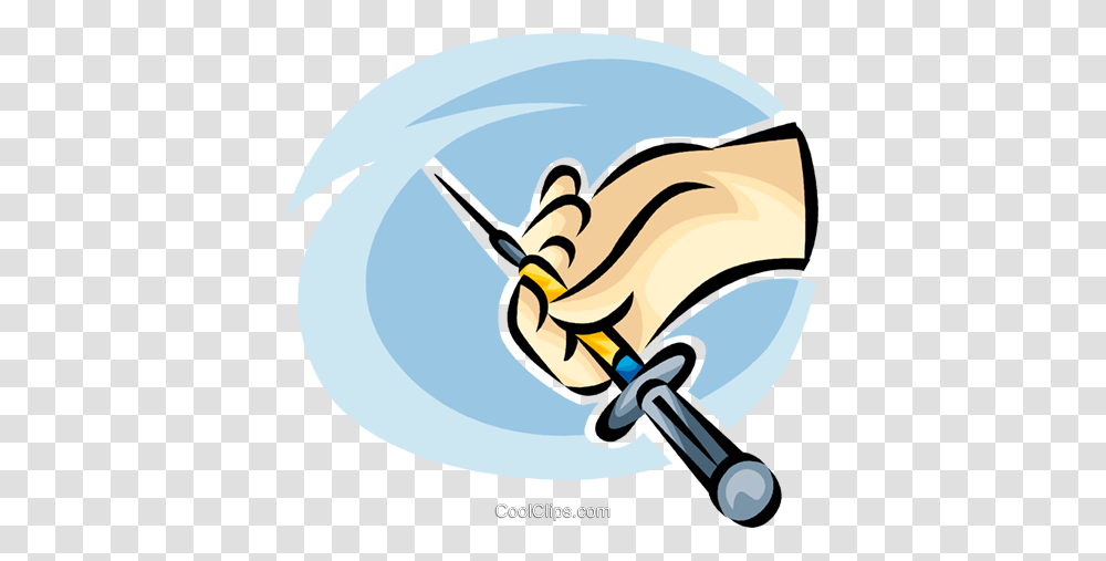 Needlesyringe Royalty Free Vector Clip Art Illustration, Marker, Injection, Hand Transparent Png