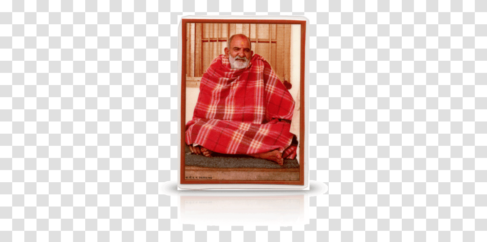 Neem Karoli Baba, Blanket, Person, Human, Furniture Transparent Png
