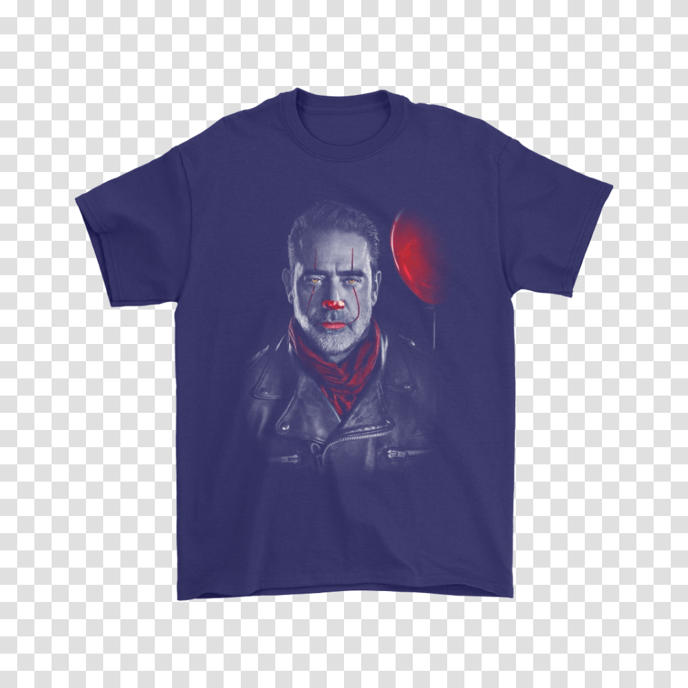Negan The Walking Dead Pennywise It Stephen King Shirts Teeqq Store, Apparel, T-Shirt, Person Transparent Png