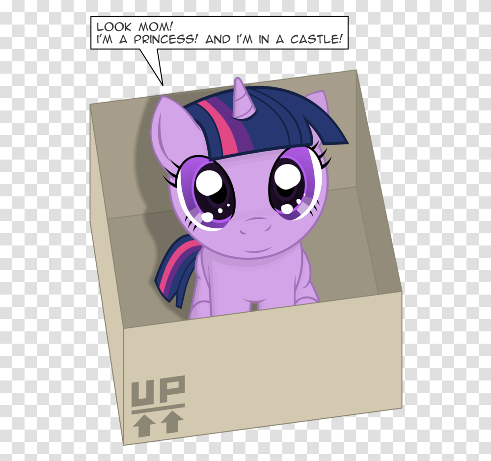 Negasun Box Cardboard Box Cute Dialogue Filly Twilight Sparkle Cute Memes, Flyer, Poster Transparent Png