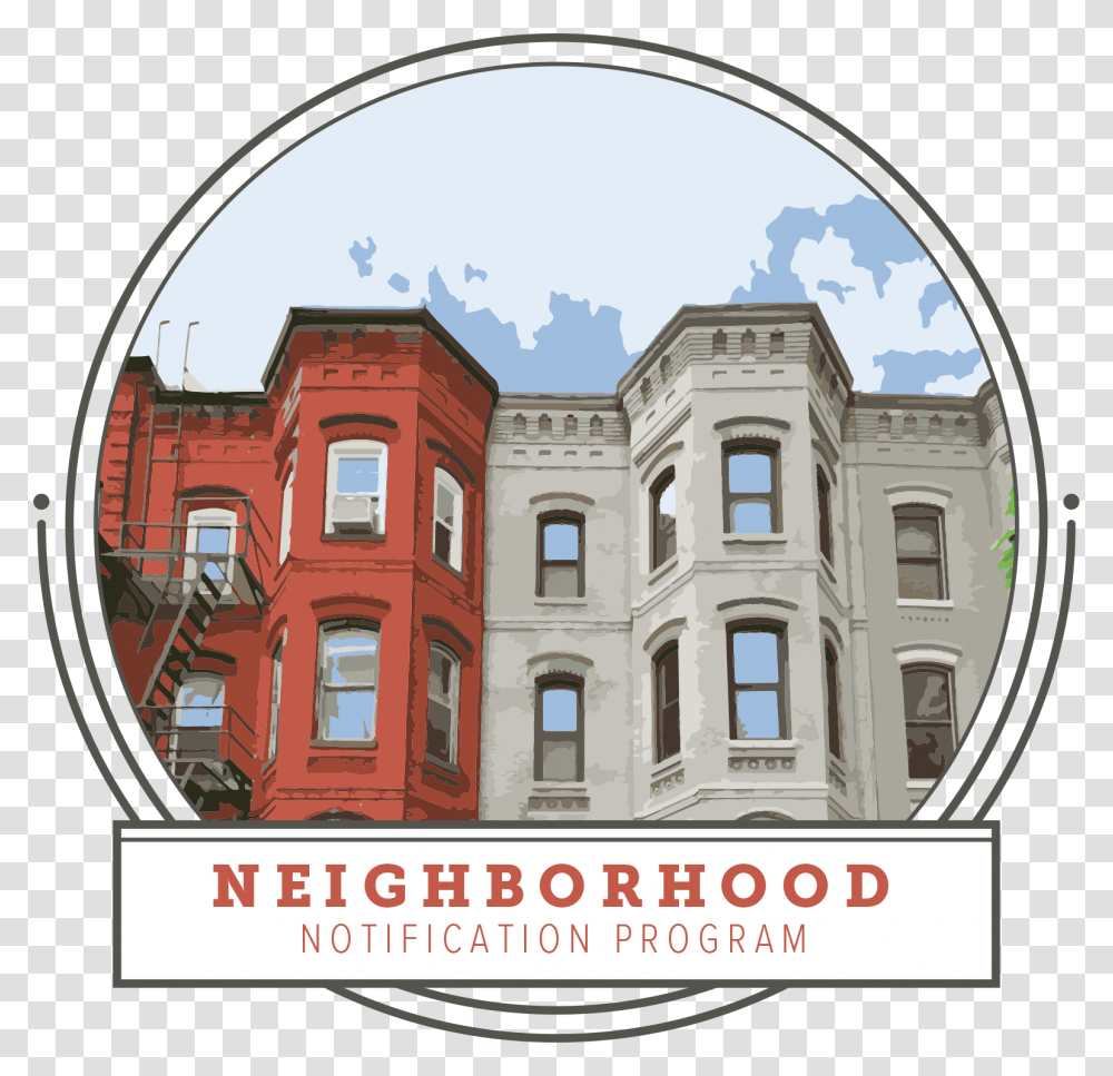 Neighbor Notification Program Washington Dc Row Homes, Window, Poster, Advertisement, City Transparent Png