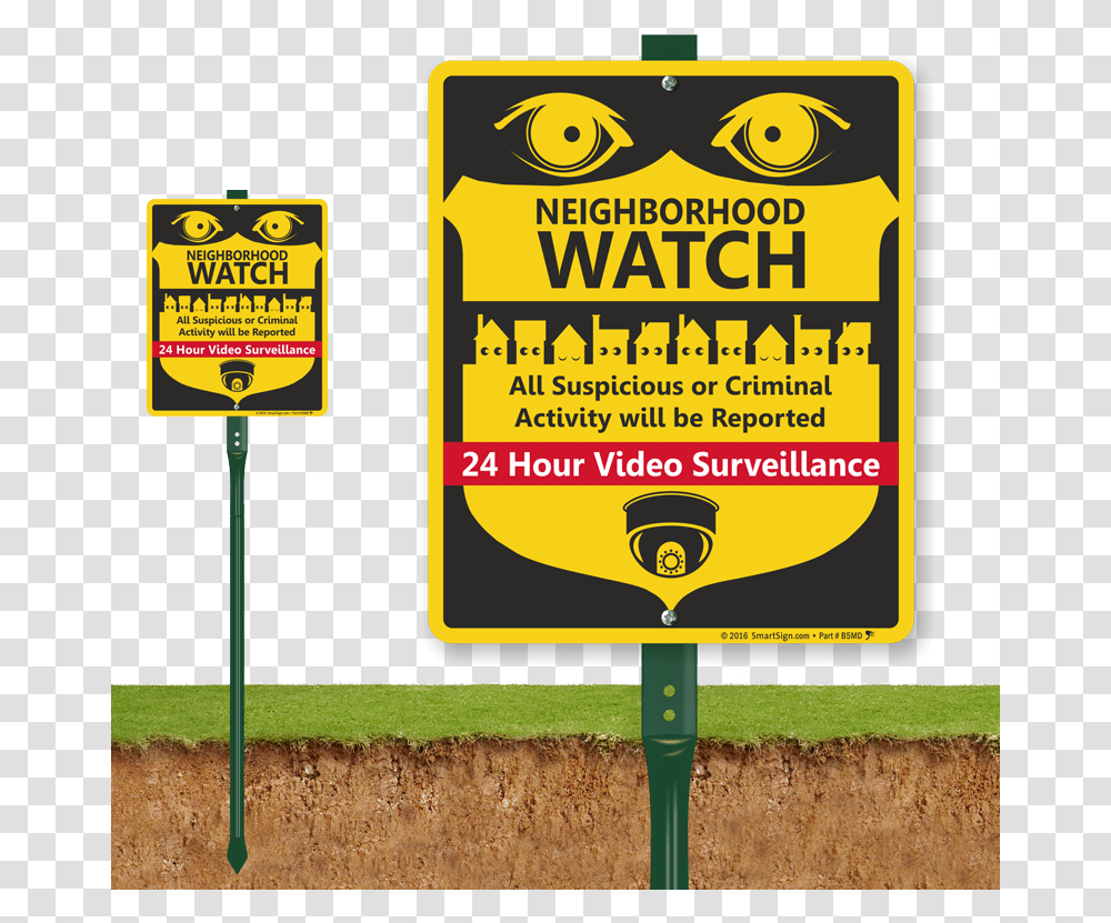 Neighborhood Crime Watch Lawnboss Sign Amp Stake Kit, Road Sign Transparent Png