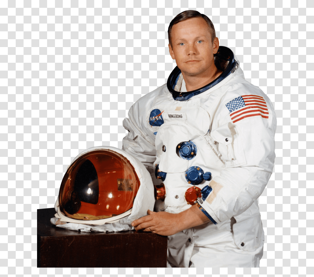 Neil Armstrong On The Moon, Helmet, Apparel, Person Transparent Png