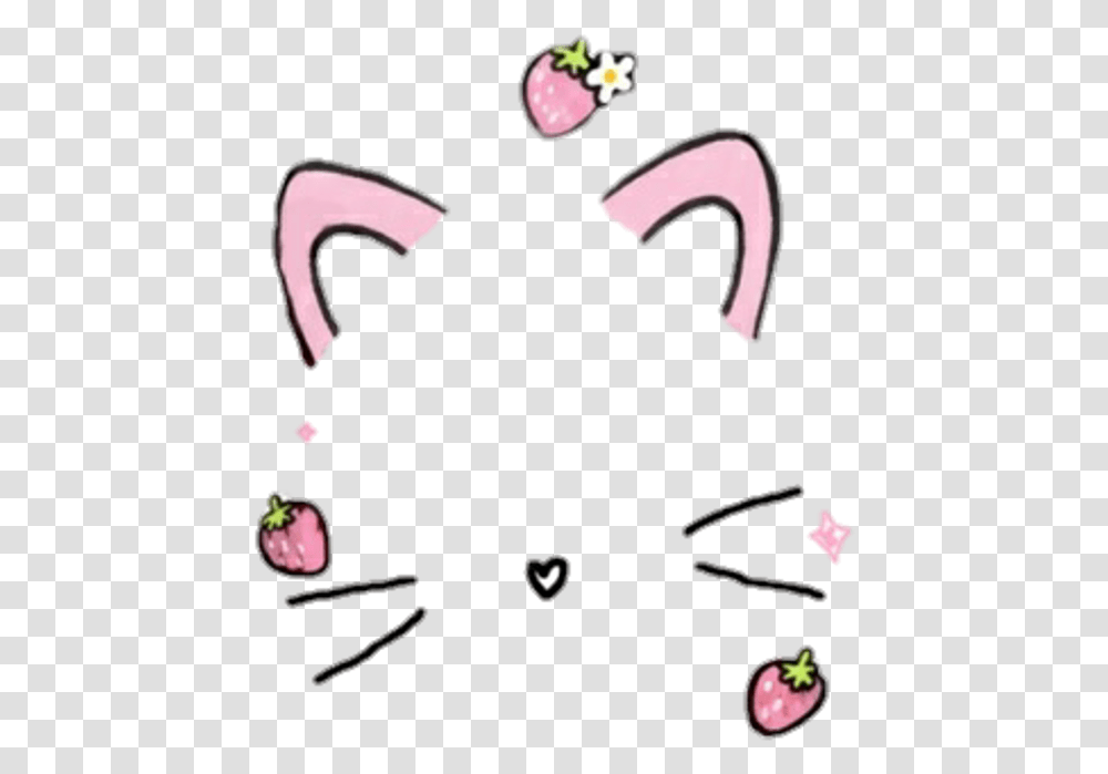 Neko Cat Pink Kawaii Pastel Sticker Neko Pink Kawai Kawaii Face Filter, Sink Faucet, Hook, Pillow, Cushion Transparent Png