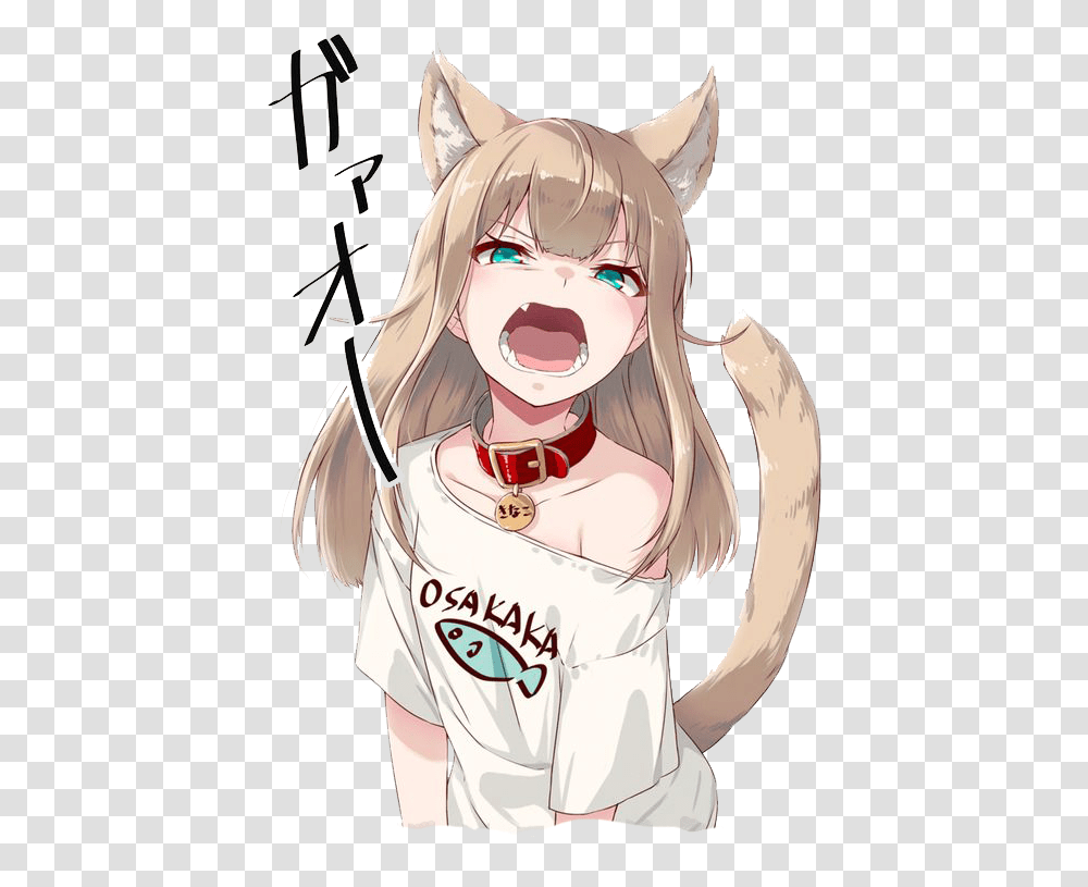 Neko Girl Triste Anime Kawaii Neko Girl Anime, Costume, Comics, Book, Manga Transparent Png